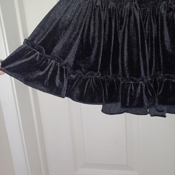 MISA Los Angeles Luiza Tiered Velvet Mini Skirt Jet Black Size XS NWT - Picture 15 of 15